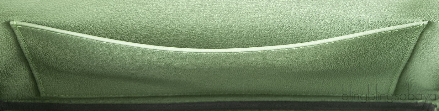 Birkin 25 Vert Criquet Ostrich GHW