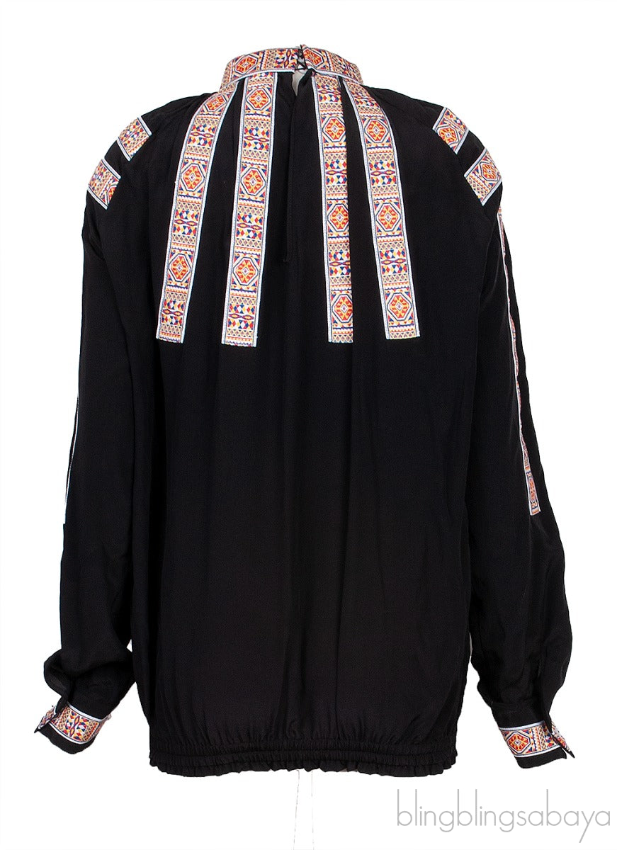 Black Embroidered Top