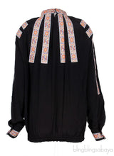 Black Embroidered Top