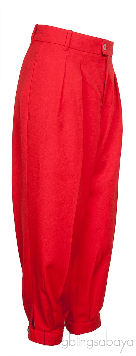 Red Tapered Trousers