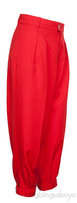 Red Tapered Trousers