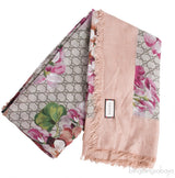 GG Floral Print Modal Silk Shawl
