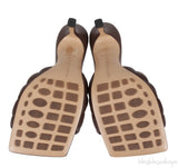 Brown Nappa Quilted Lido Mule Sandals