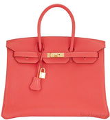Birkin 35 Rouge Pivoine GHW