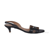Black Slingback Kitten Heels