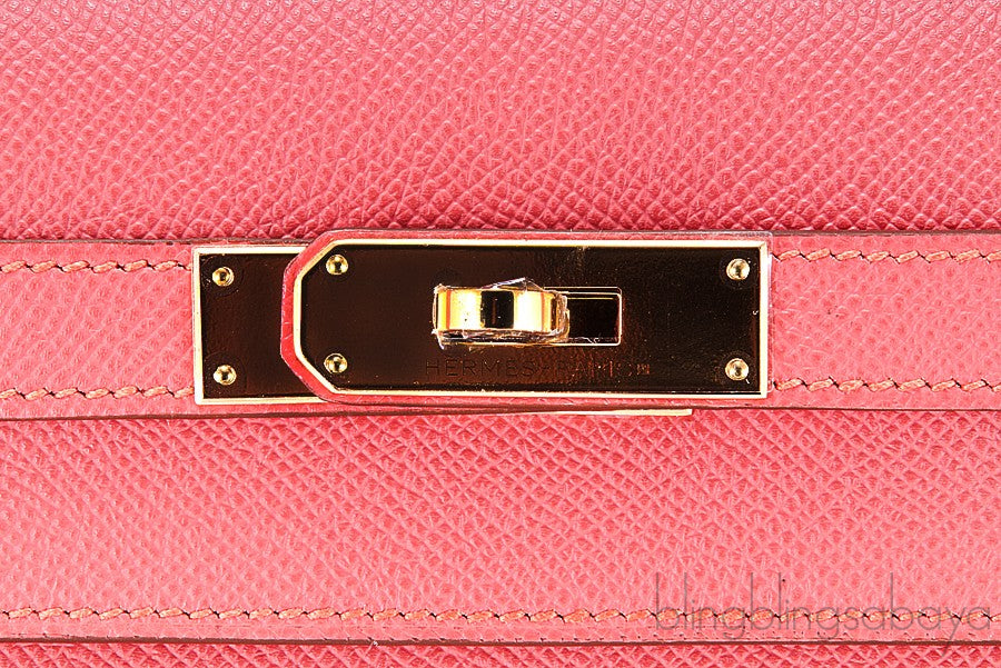 Kelly 32 Flamingo Epsom Sellier GHW