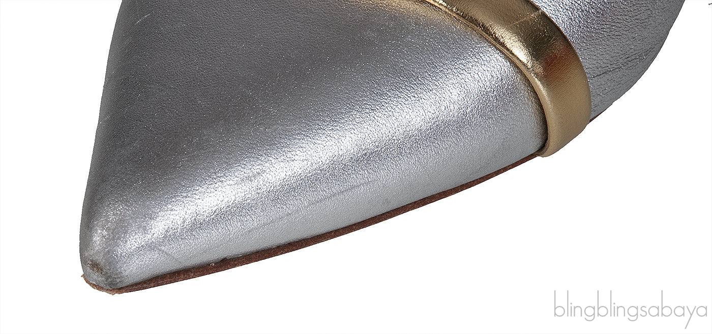 Silver & Gold Pointed Toe Heels