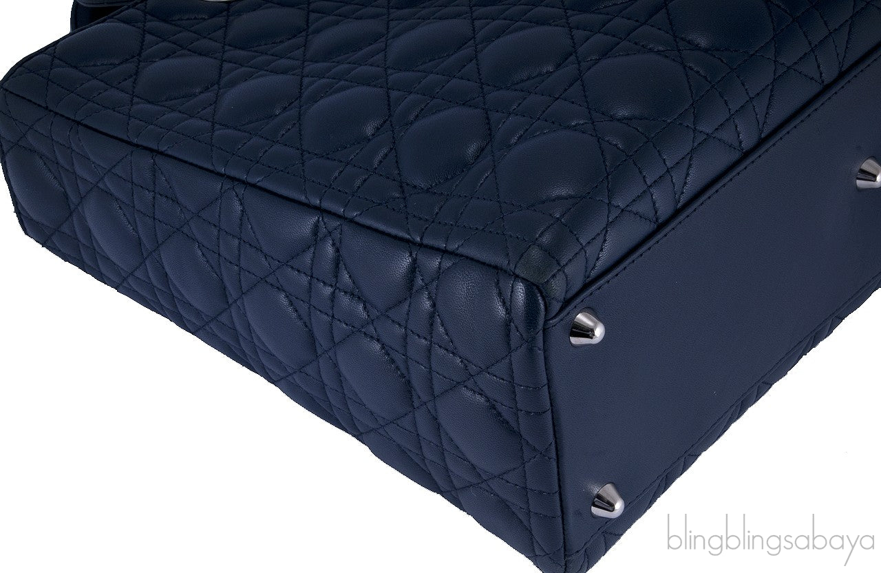 Lady Dior Large Blue Indigo
