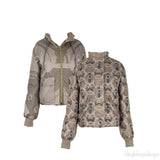 Vert Gobi Doudoune Courter Reversible Jacket