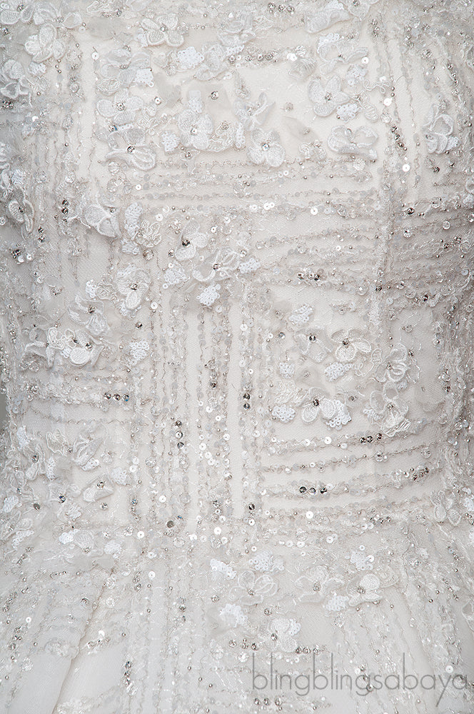 Crystal Embellished Wedding Dress