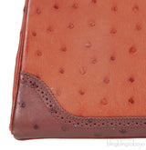 Kelly 32 Ghillies Rouge H Sunset and Brique Ostrich Bag