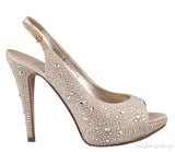 Gold Crystal Platform Heels