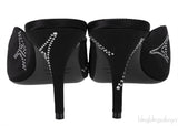 Knife Black Eiffel Tower Crystal Mule