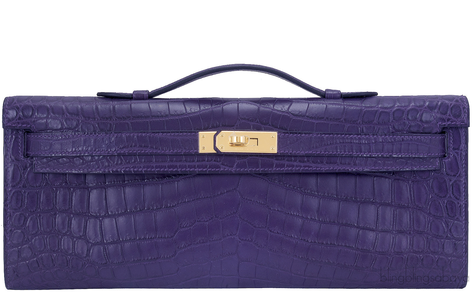 Kelly Cut Niloticus Matte Amethyst Clutch