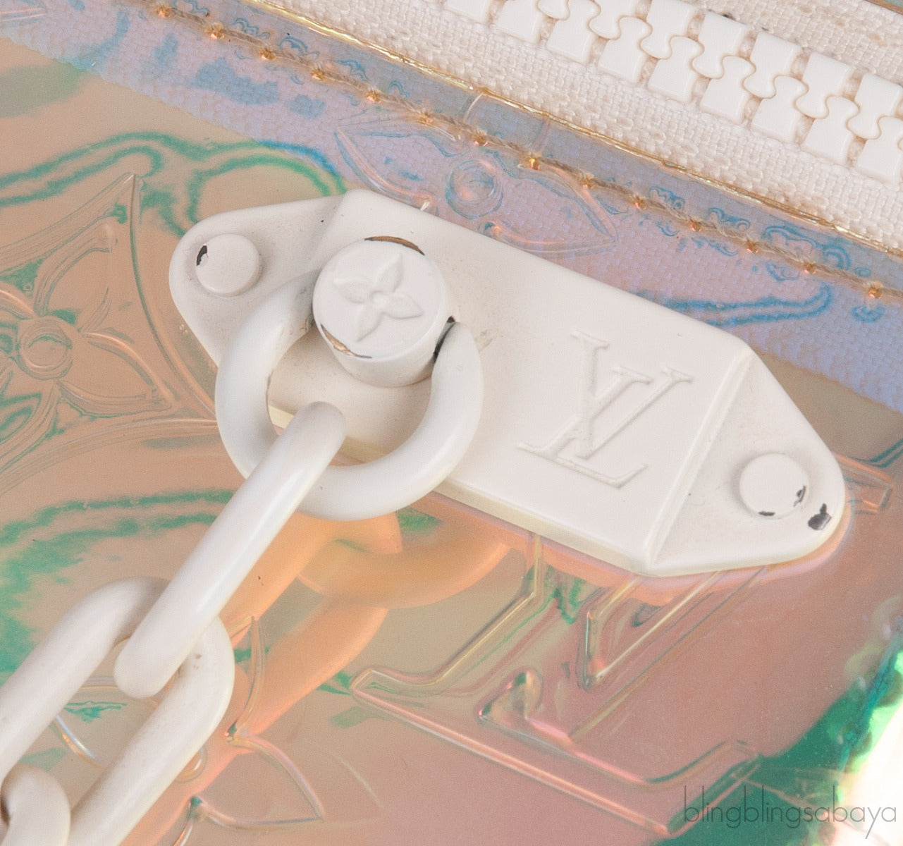 Virgil Prism Monogram Hologram Wristlet Bag
