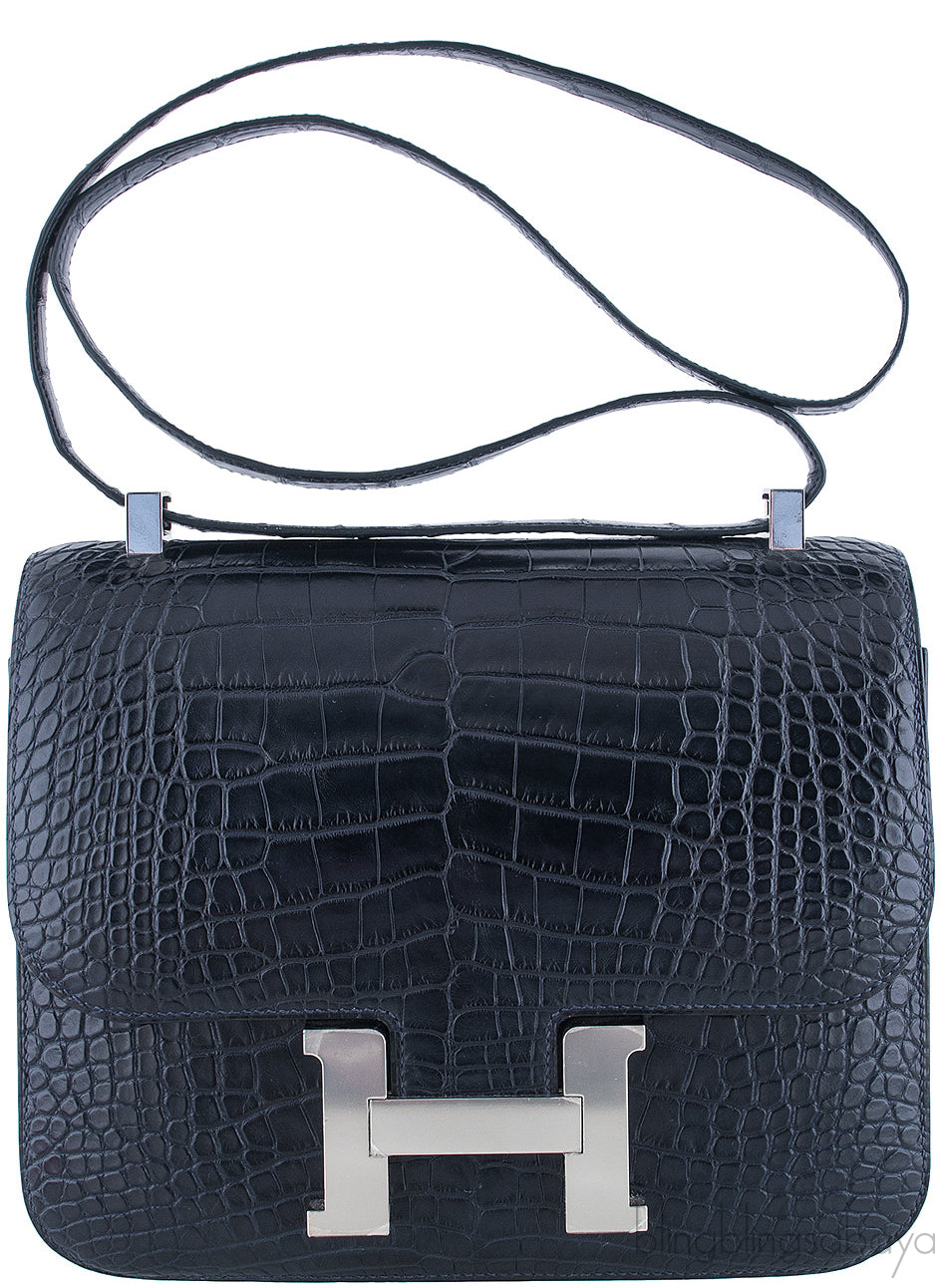 Constance III Mid-night Blue Crocodile