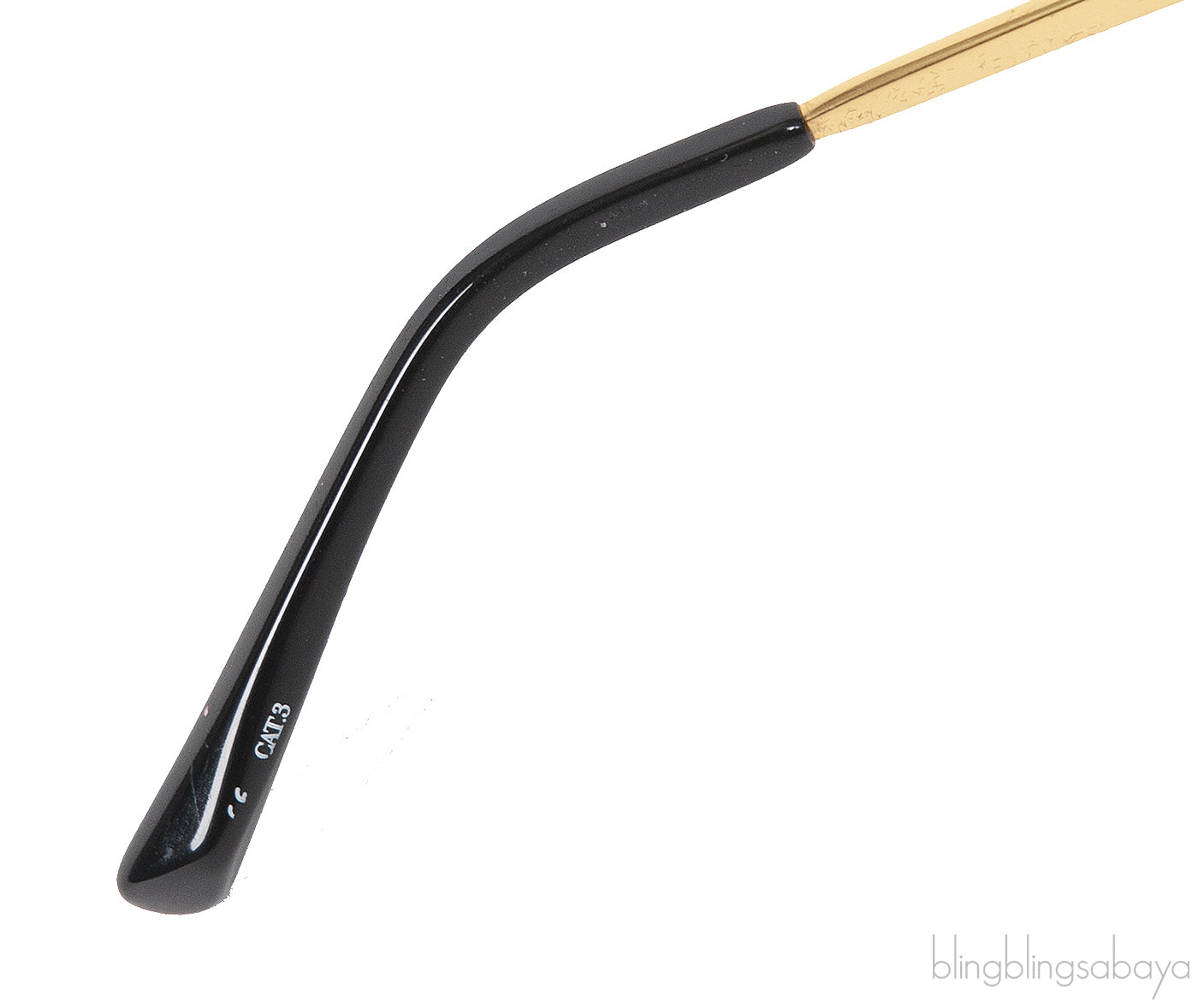 Linda Farrow LFL461 Black & Gold Aviator Sunglasses