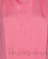 Pink Self-tie Long Sleeve Shirt