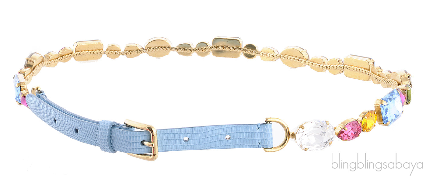 Crystal Embellished textured Belt