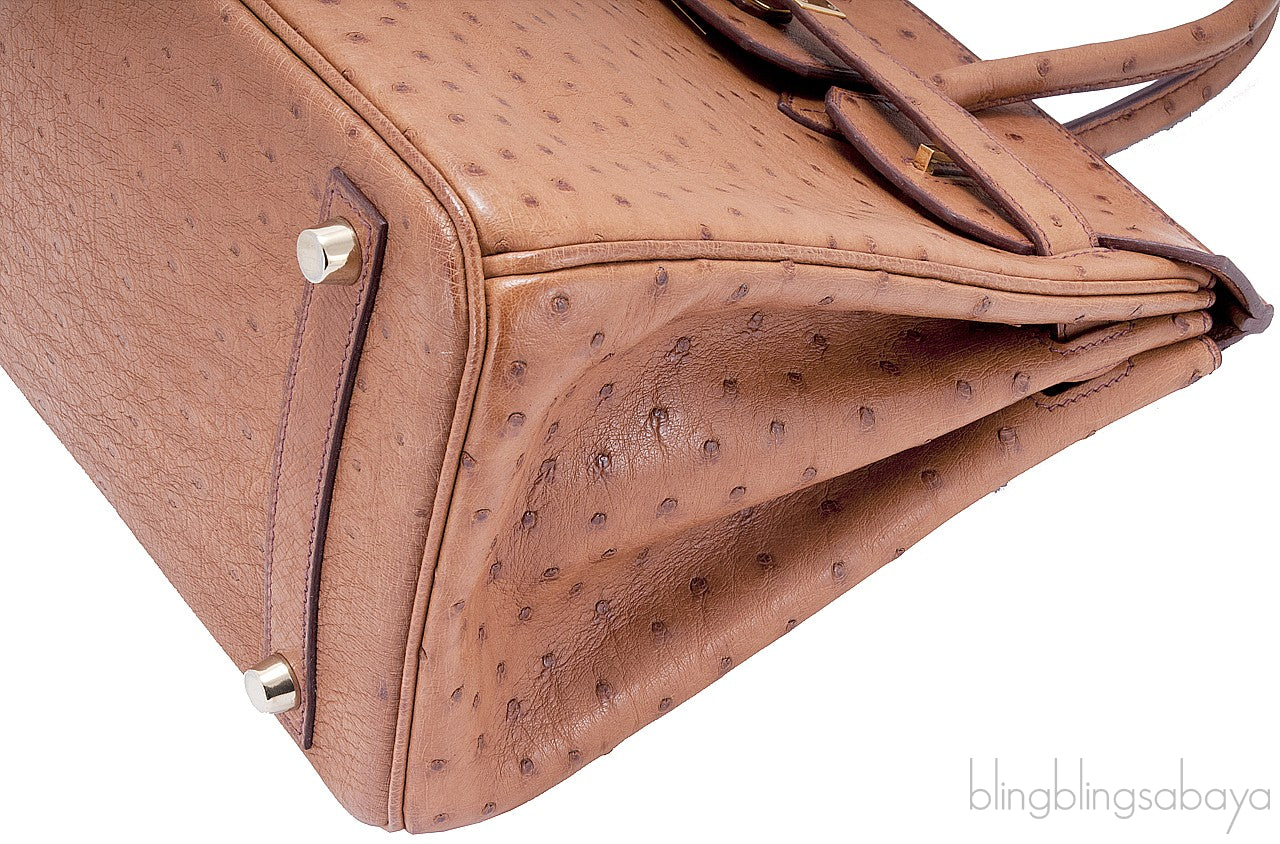 Birkin 30 Cognac Ostrich GHW