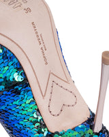 Blue Coco Sequined Pump
