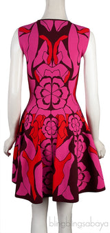 Floral Print Pink Mini Dress