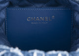 Chanel 22 Mini Denim CC Logo Hobo Bag