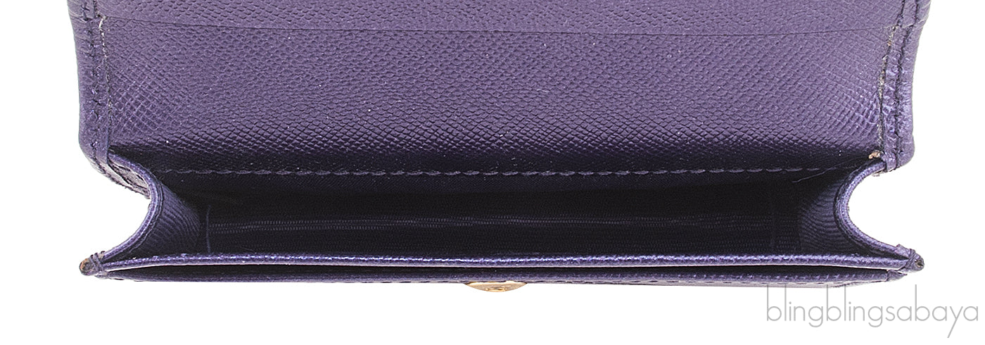 Prada Purple Saffiano Card Holder