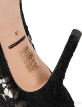 Belucci Taormina Black Lace Embellished Pumps