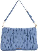 Periwinkle Matelasse Leather Clutch