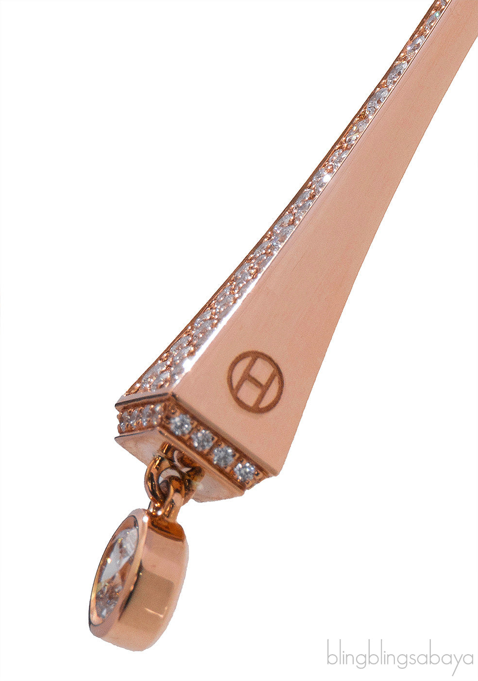 Hermes Clou de Forge Rose Gold Diamond Pendant