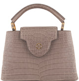 Capucines Crocodile Taupe BB