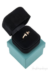 T Square Rose Gold Ring