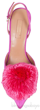 Fuchsia Powder Puff Heels