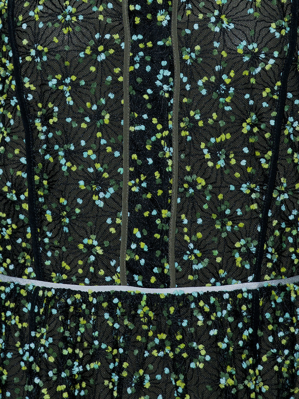 Fendi Green Embellished Long Sleeve Mini Dress M