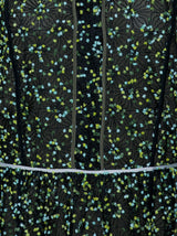 Fendi Green Embellished Long Sleeve Mini Dress M