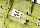 Birkin 35 Vert Anis Porosus PHW
