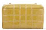 Square Quilt Patent Shoulder Bag