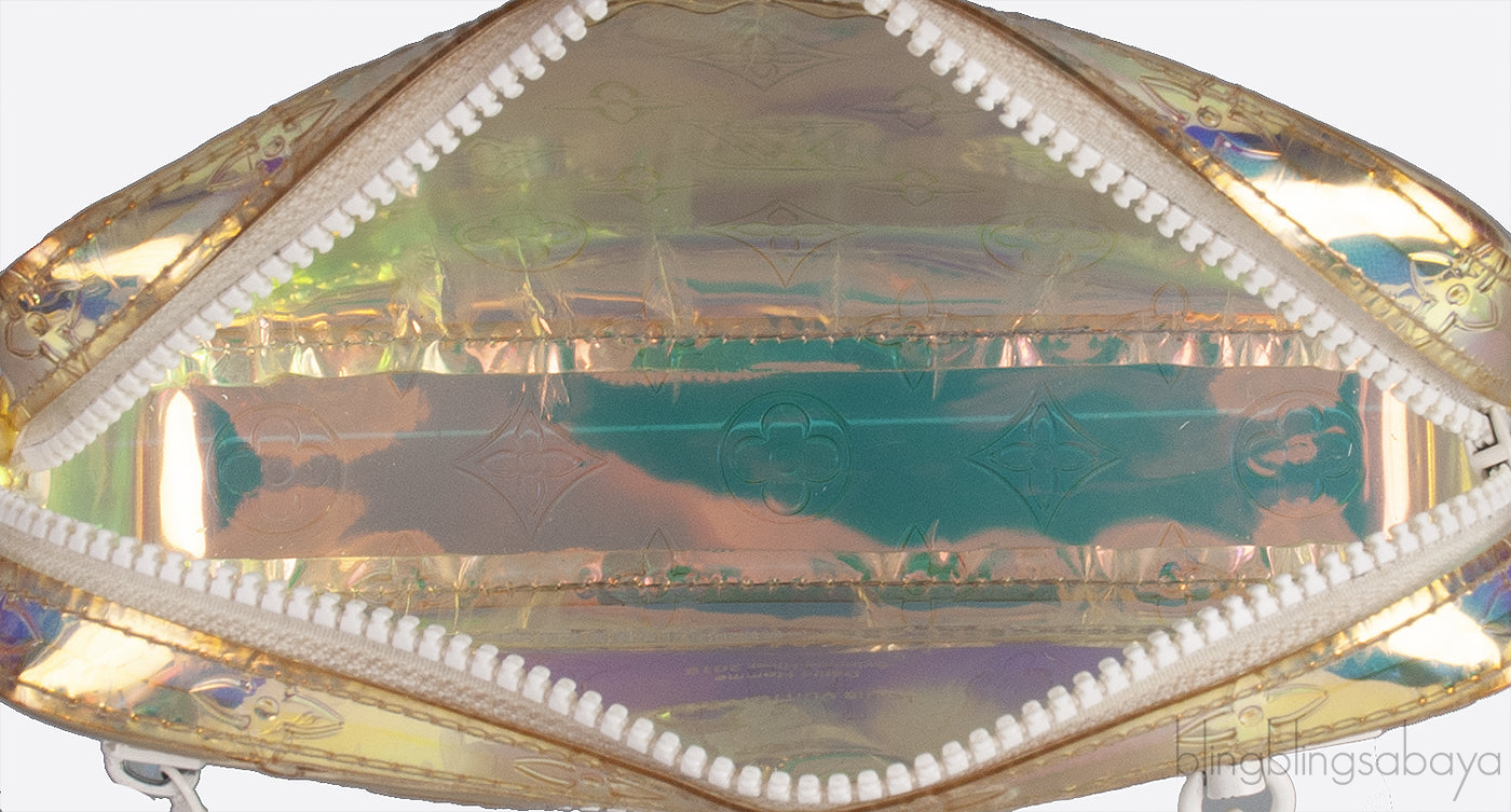 Virgil Prism Monogram Hologram Wristlet Bag