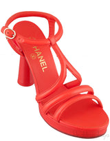 Parthenon Grecian Gladiator Column Heels Orange