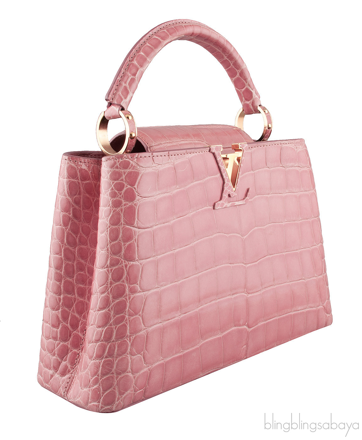 Capucines Vieux Rose Crocodile BB