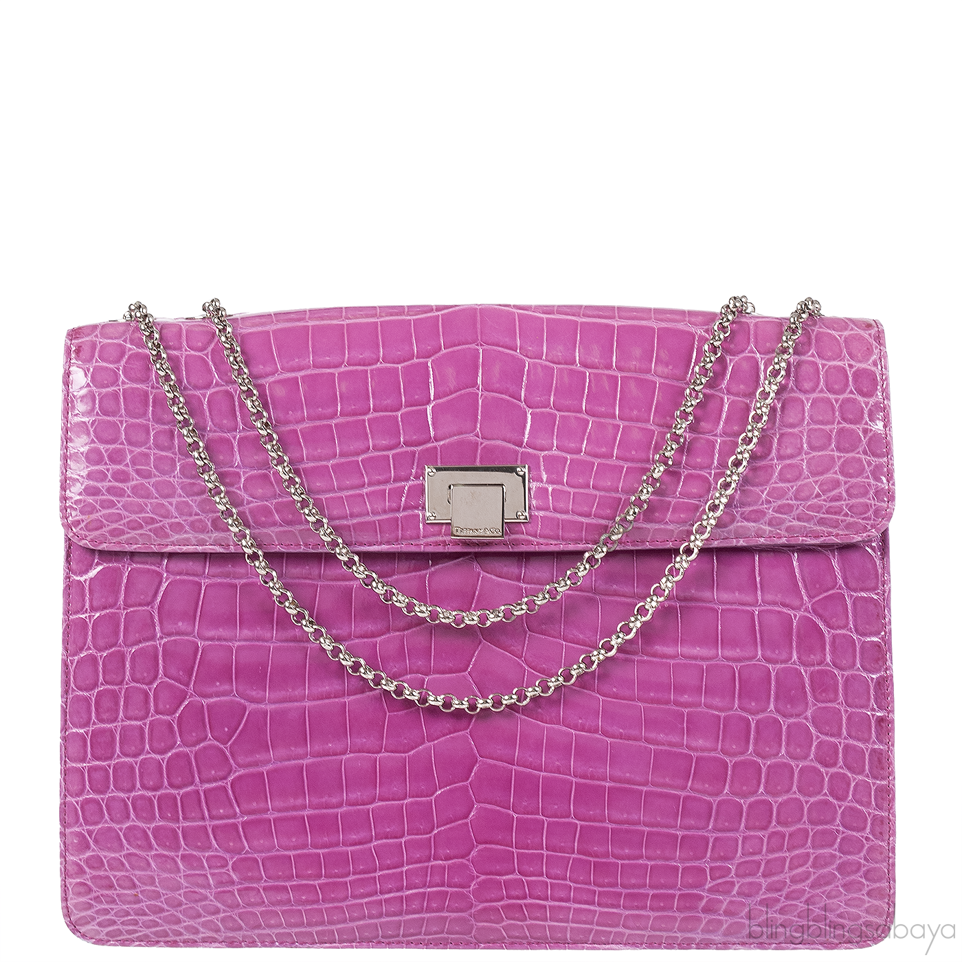 Tiffany & Co. Purple Cornelia Crocodile Shoulder Bag