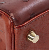 Hermes Kelly 32 Ghillies Rouge H Sunset and Brique Ostrich Bag