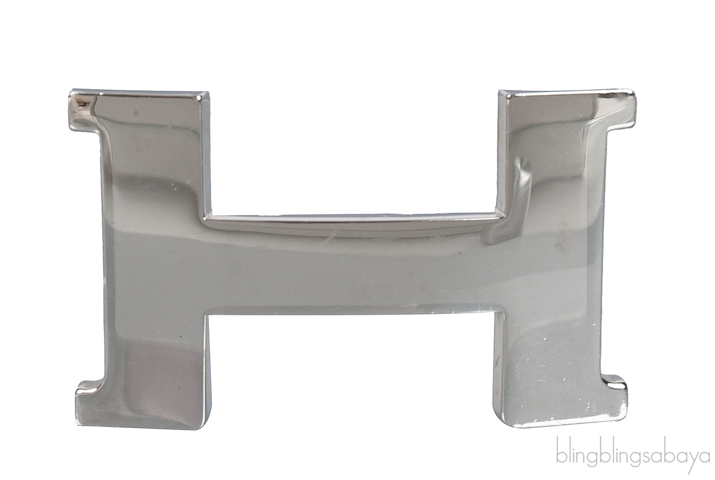 White Epsom \"H\" Reversible Belt