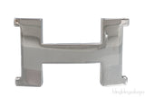White Epsom \"H\" Reversible Belt