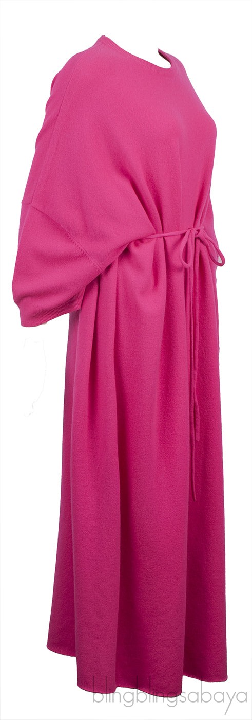 Extreme Cashmere  N°227 Ghost Belted Neon Cashmere-blend Maxi Dress