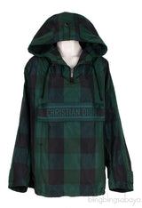 Dior Black & Green Plaid Polyester Rain Jacket