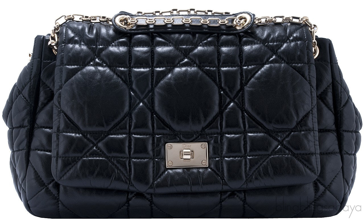 Black Quilted Leather Shoulder Bag