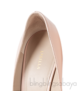 Nude Leather Pointed Toe Heels
