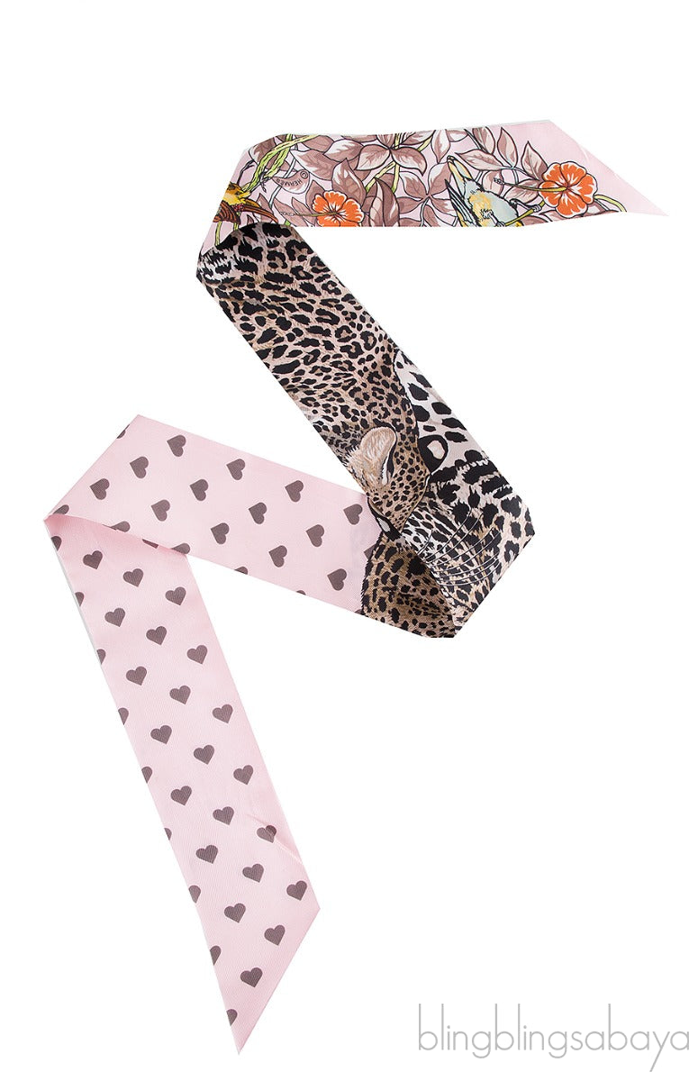 Jungle Love Love Light Pink Twilly
